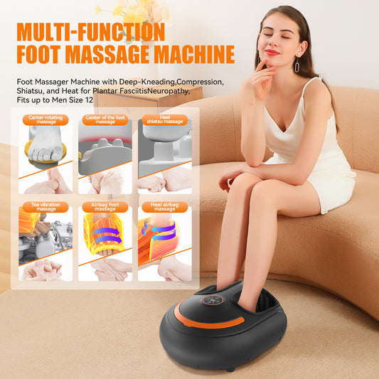 Electric Foot Massager With Vibration and Heating System