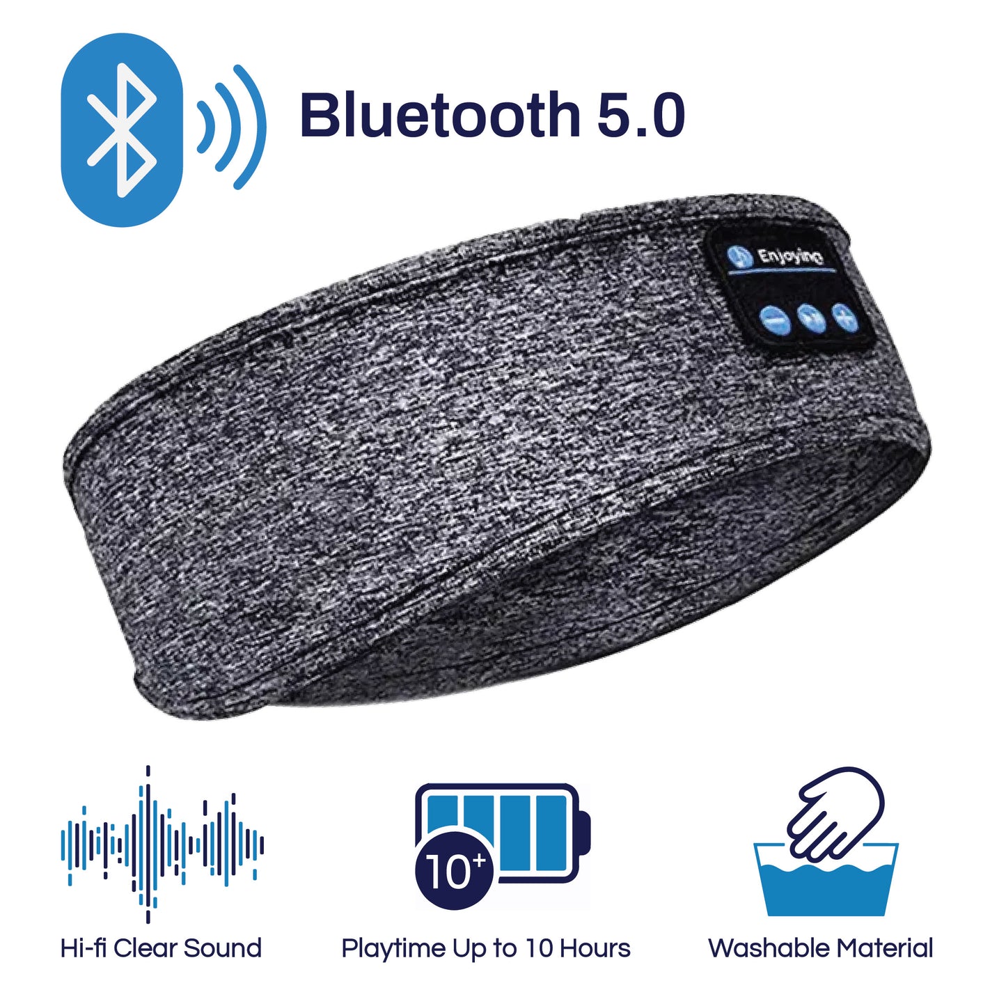 Wireless Bluetooth Headband with Earphones for Sleeping